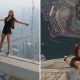 Cayan Tower Selfie Stunt with Viki Odintcova