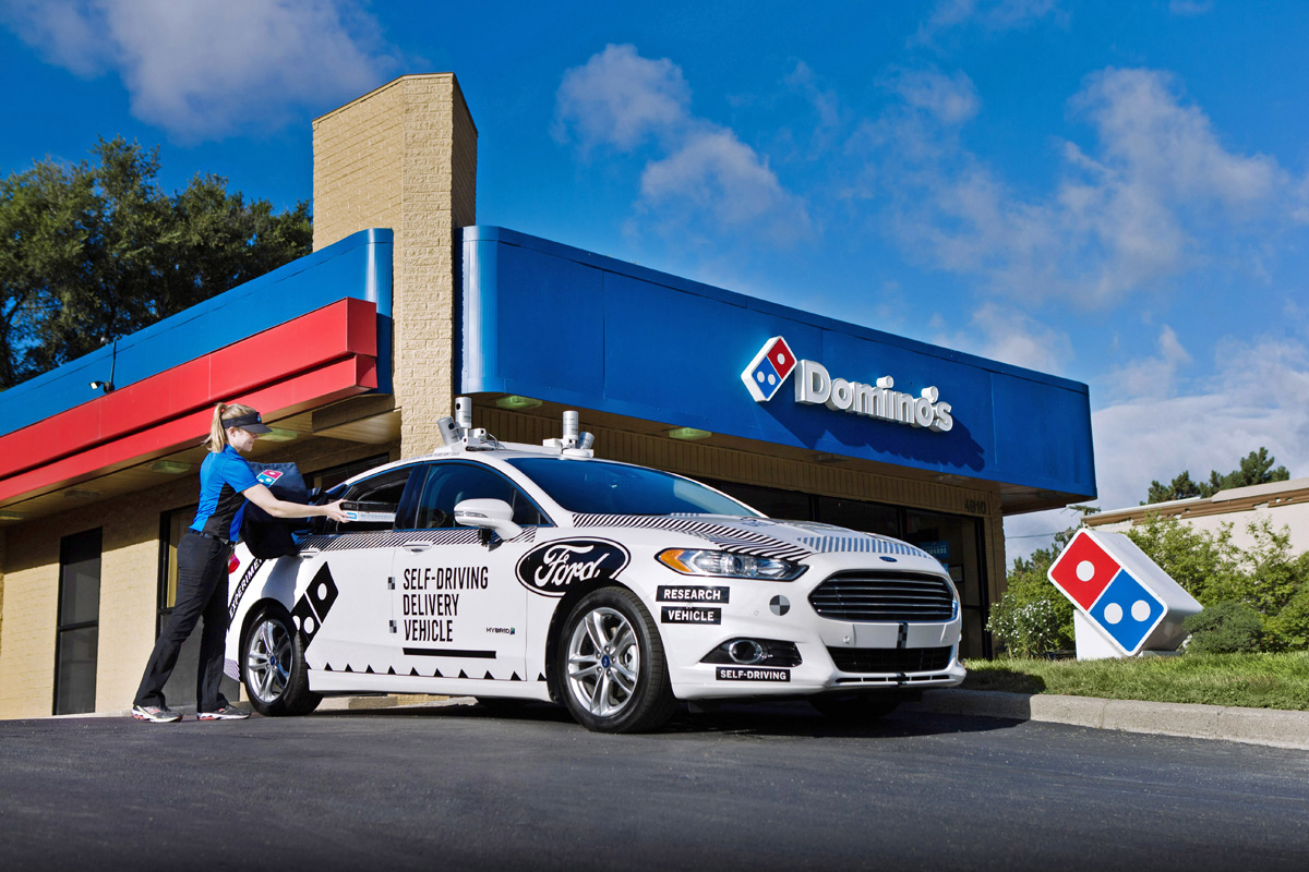 Ford and Domino’s Testing Self-Driving Pizza Delivery Car